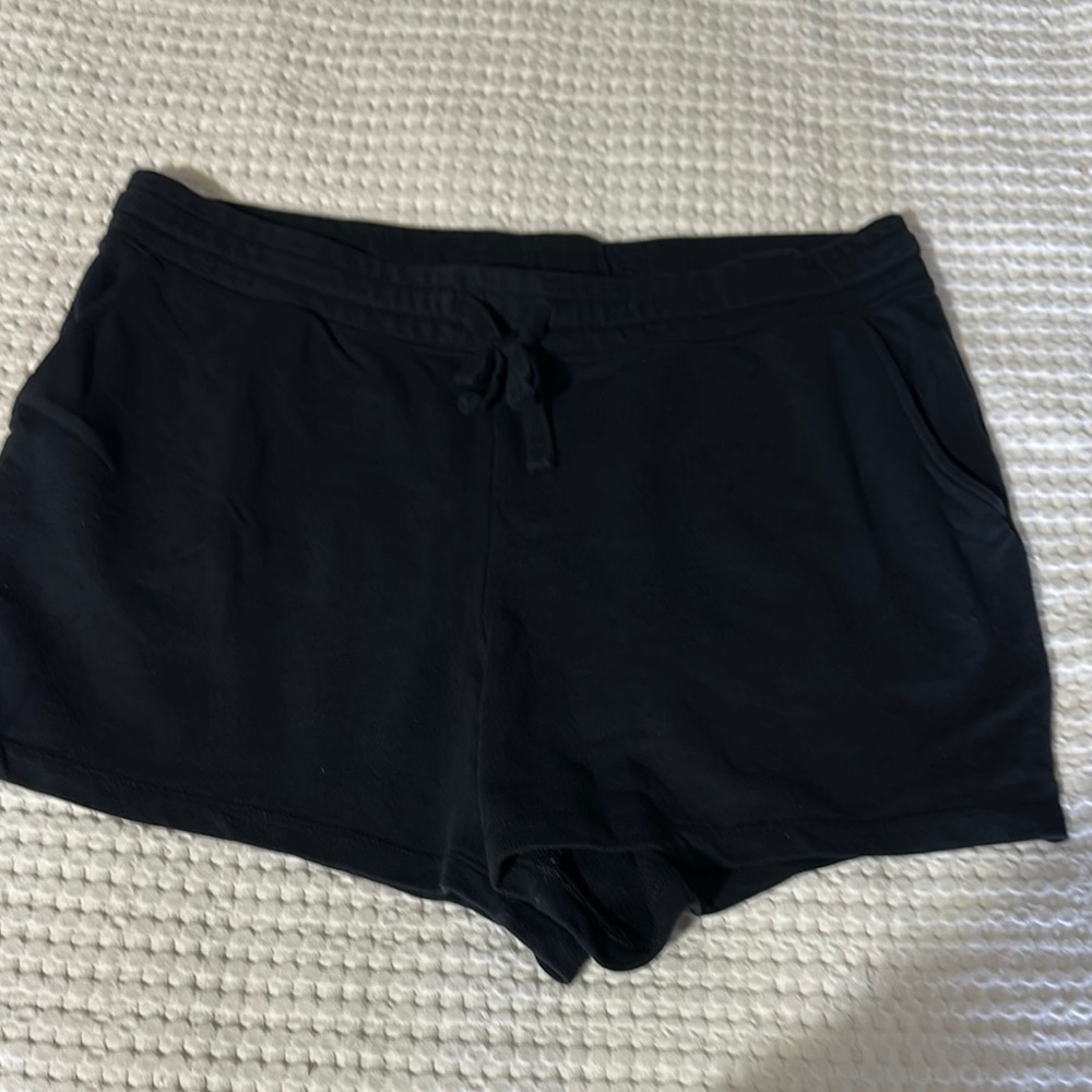 Natural Reflections Black Women's Drawstring Athletic Shorts